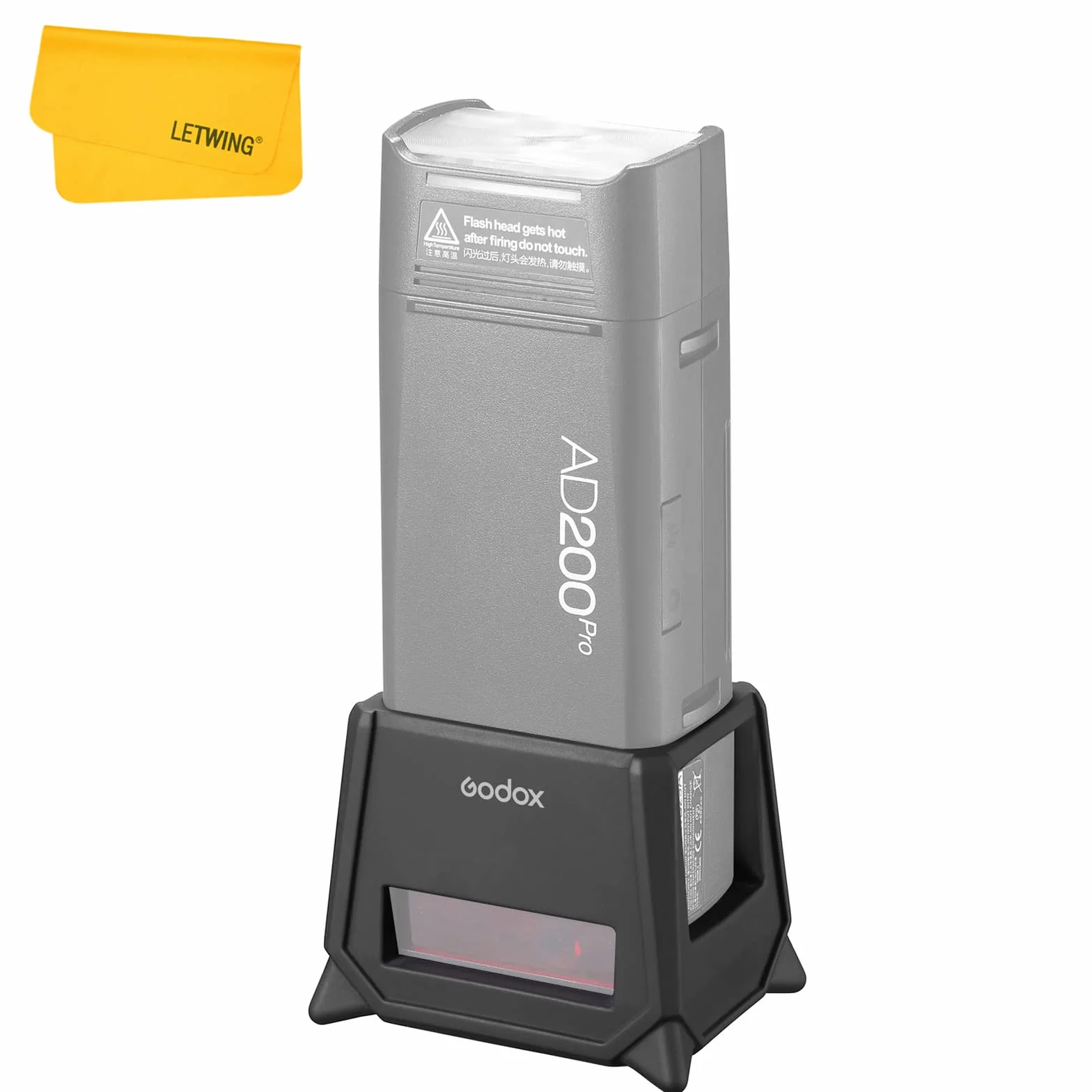 Godox AD200Pro-PC Housse de Protection en Silicone, Protégez Votre Flash AD200ProII AD200Pro AD200 ou Remplacez Idéalement Un Support de Lampadaire