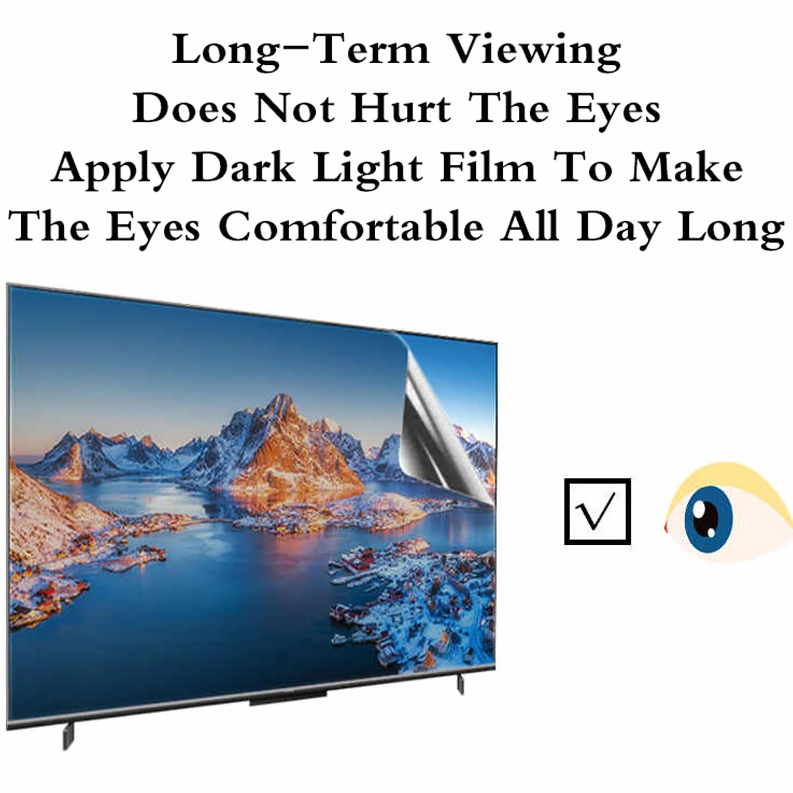 Protecteur d'écran TV Anti Reflet Lumière Bleue HDTV Film Protection pour Téléviseur