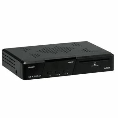 SERVIMAT ARMIS 3 Récepteur Satellite HD + Carte TNTSAT V6 + Câble 12V + Déport IR (ALIM 220V Non Inclus)