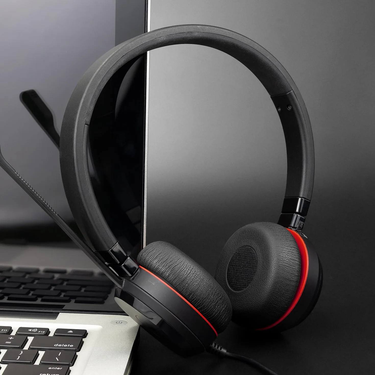 SOULWIT Oreillettes de Remplacement pour Jabra Evolve 65/40/30/20, Mousse Haute Densité Noir