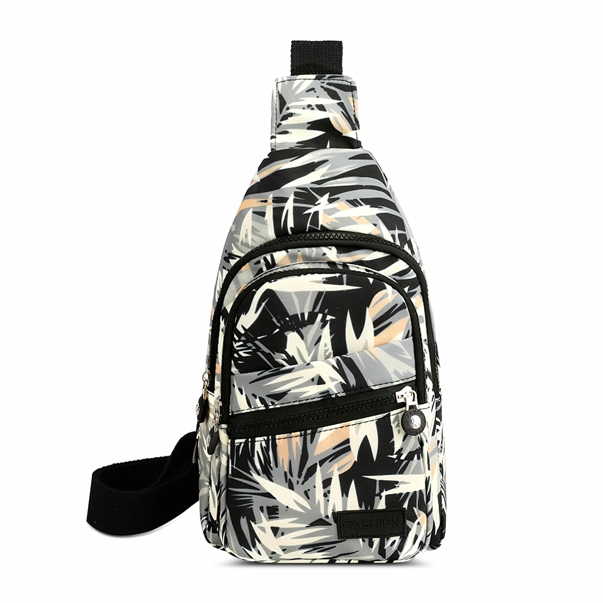 Sac de Poitrine Femme Imperméable Polyester Sling Bag Léger Crossbody pour Voyage Randonnée