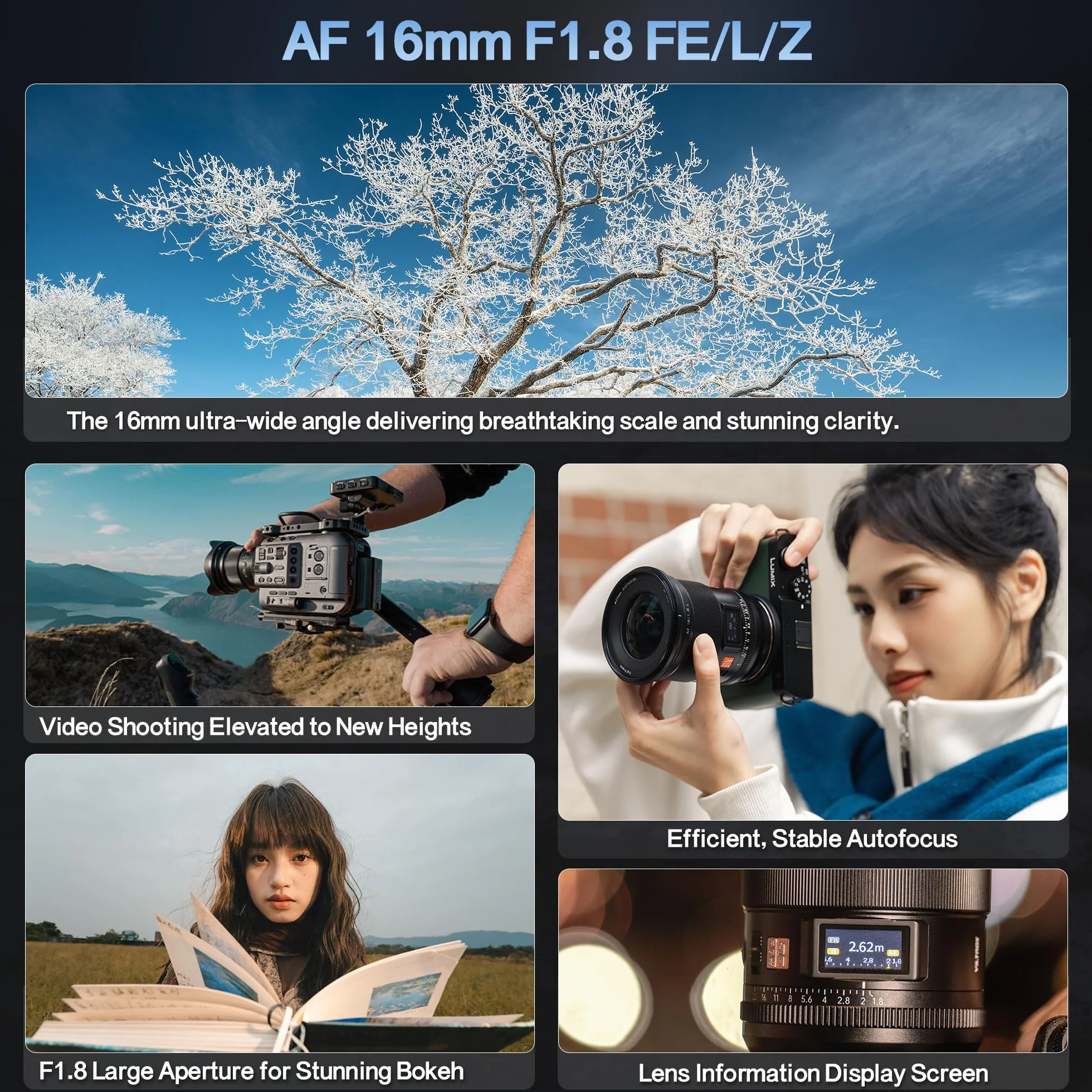 VILTROX AF Objectif 16 mm F1.8 plein cadre monture L grand angle
