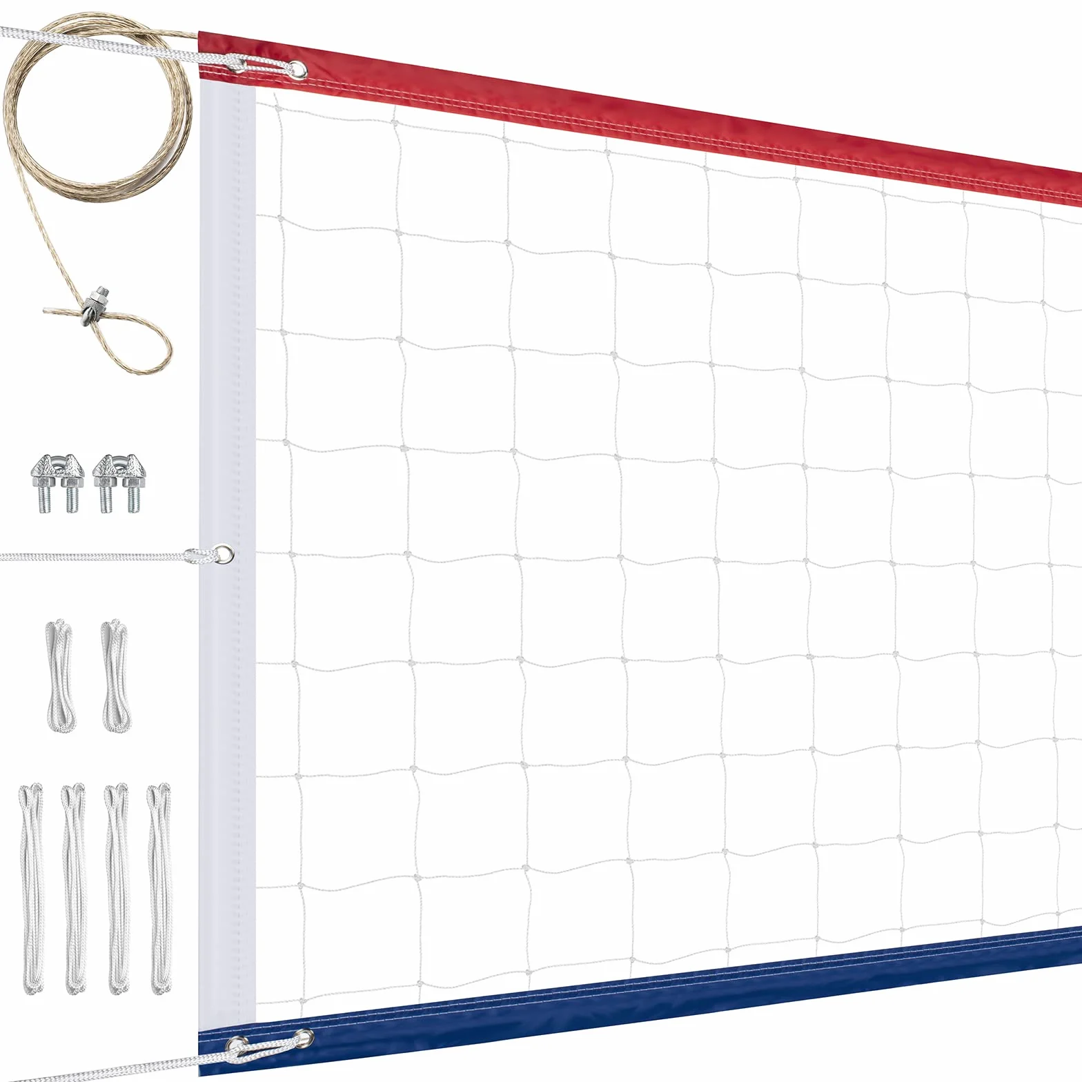 Filet de Volley-Ball Professionnel, résistant, câble en Acier aéronautique, Bandes latérales épaisses, extérieur et intérieur