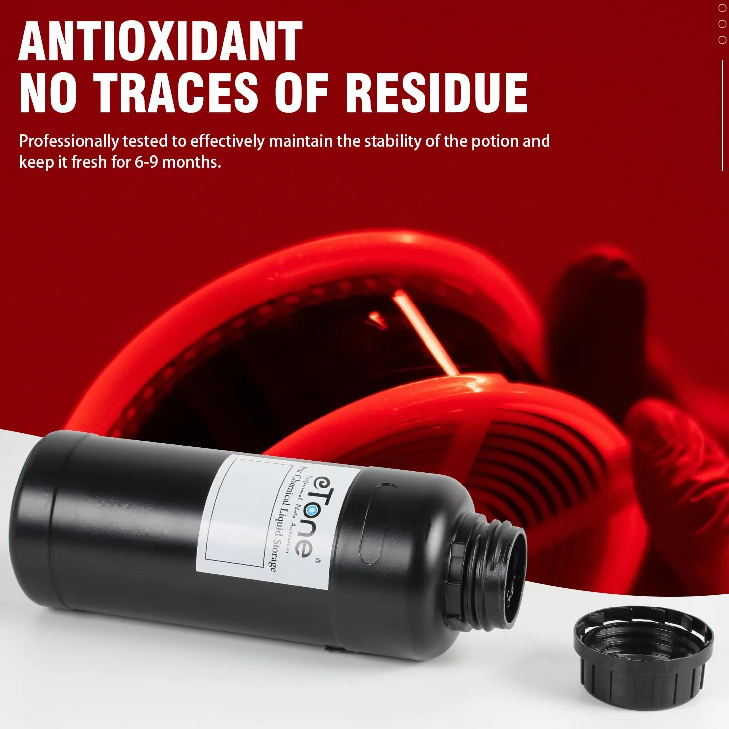 3X 500ml Bouteille en Plastique de Stockage de Produits Chimique de Laboratoire Chambre Noire pour développement de Films. (3X Noir)