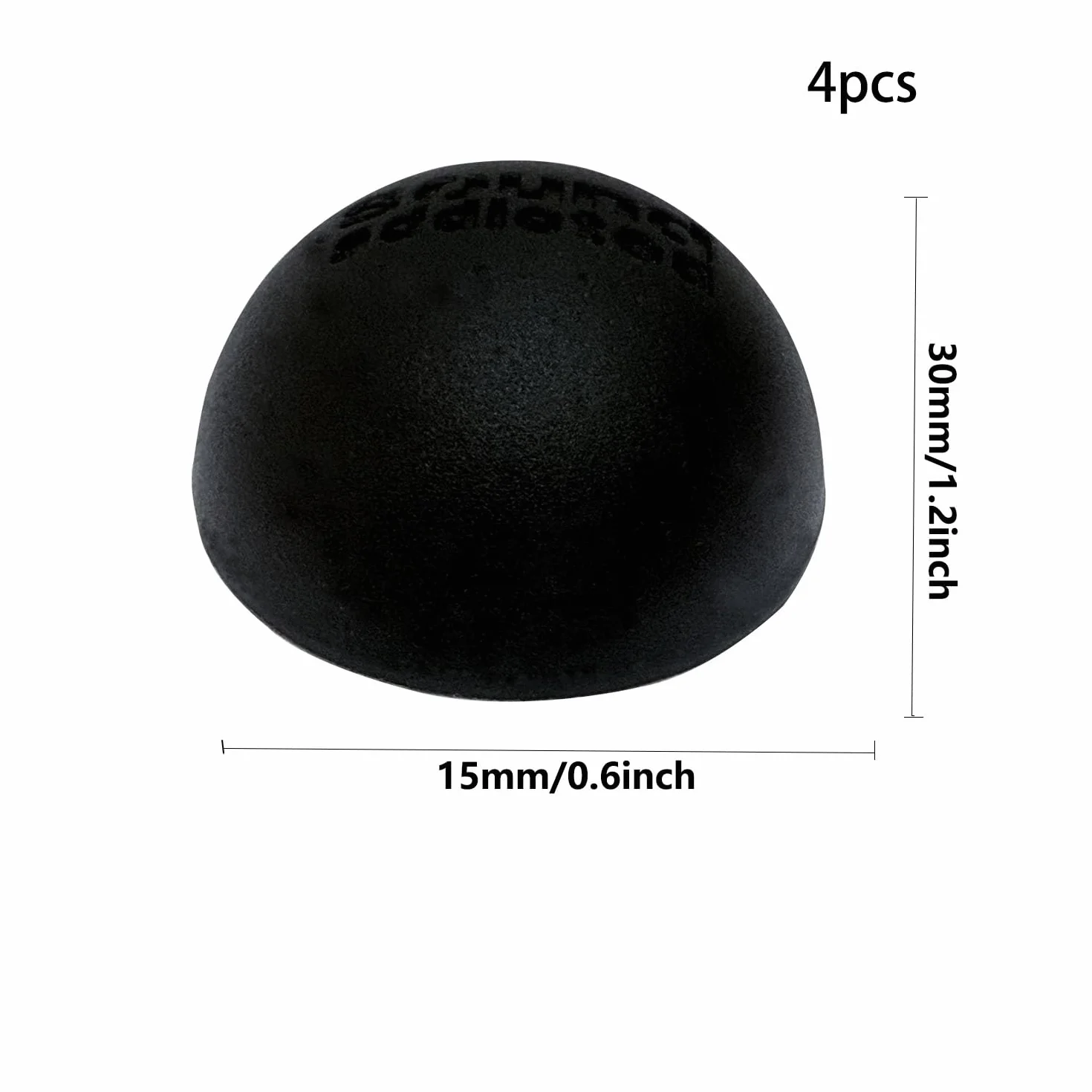 Pieds Autocollants en Silicone 4 PCS Patin Silicone Noir Tampon 30mm x 15mm Tampon Élastique Amortisseurs Élastomères Tampon Porte Convient aux Parleurs Porte Caisson de Basses Meubles