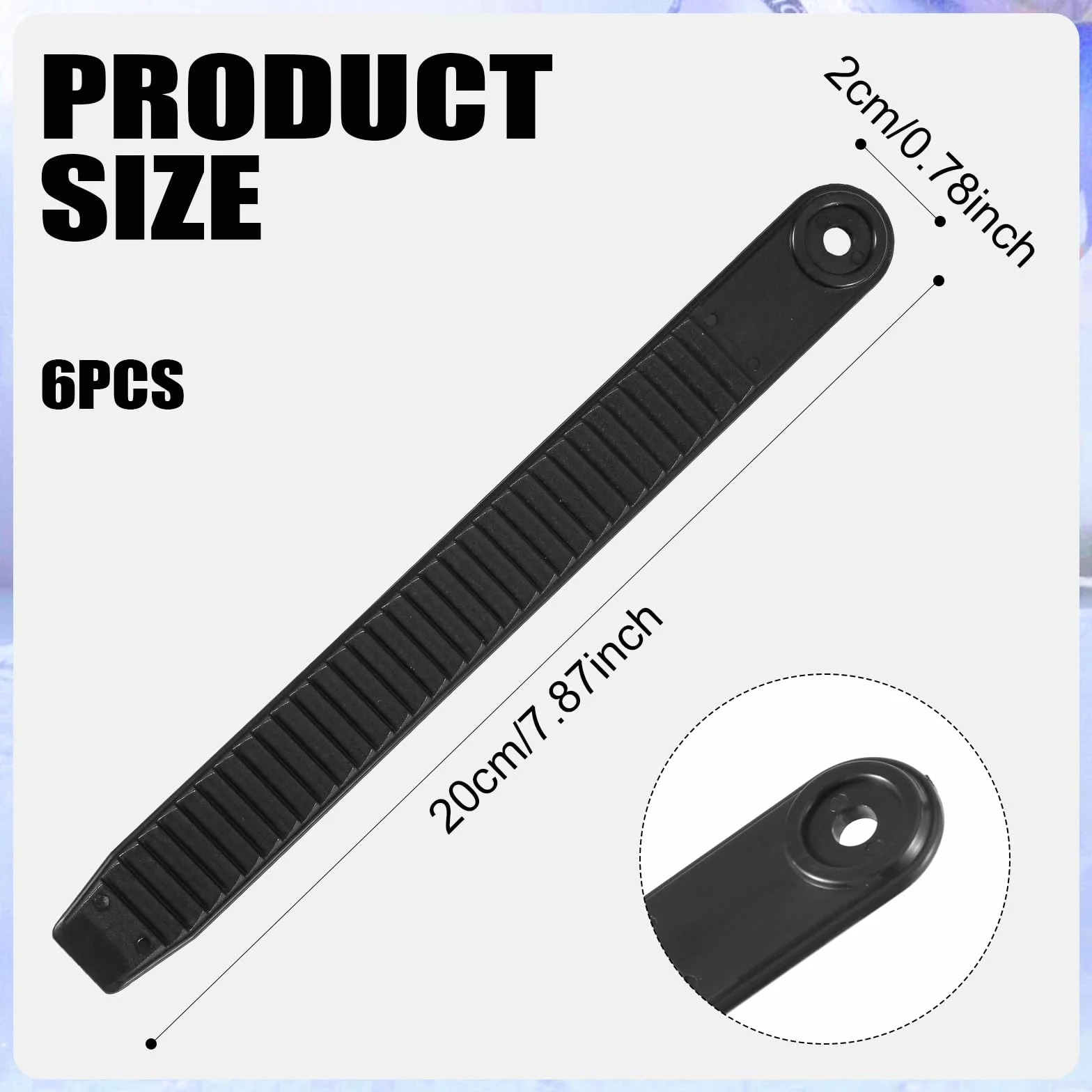 Gosknor Sangle de Fixation Snowboard 6pcs, Très Élastique Binding Straps Support