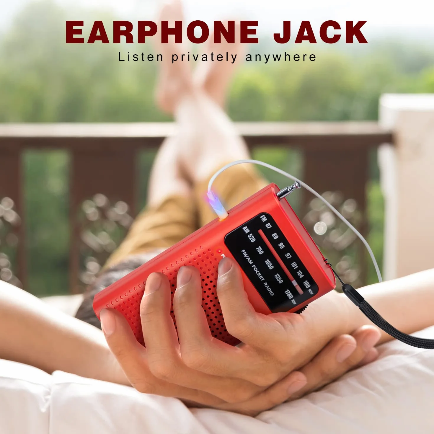 Tendak Radio Portable, AM(MW)/FM Radio a Pile, Transistor Radio de Poche avec Excellente Réception, Excellente Qualité Sonore, Mini Radio Portable(AA)