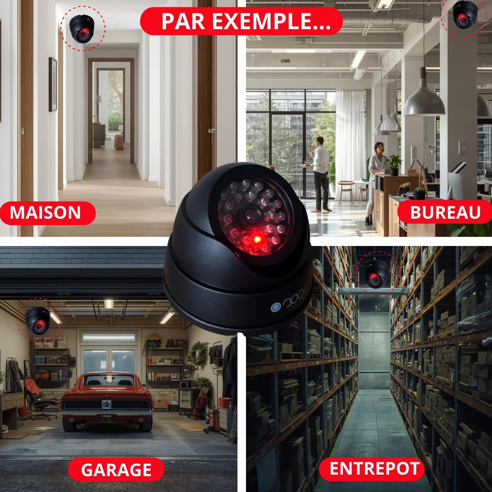 Camera factice avec LED, Camera factice