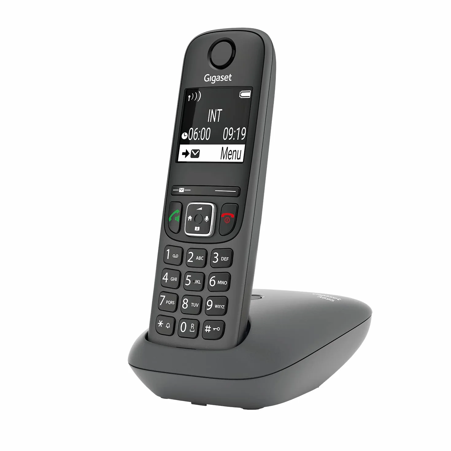 Gigaset A695 téléphone DECT sans fil grand écran fort contraste qualité audio mains libres gris