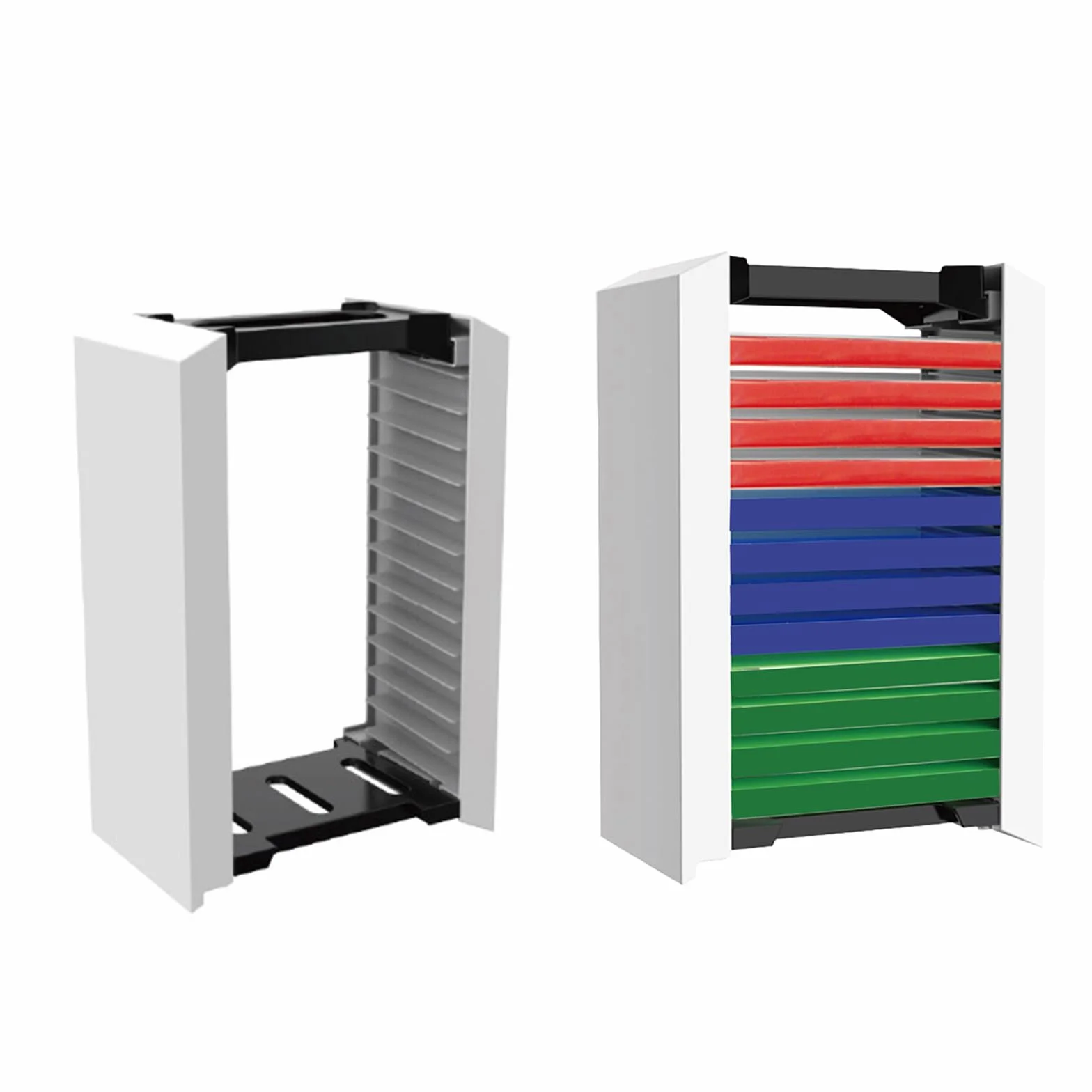 Wallfire Tour de Stockage de Jeu pour PS3, PS4, PS5, Xbox, Switch Games, Universal Game Card Box Storage Rack Tour de Stockage de Jeu vidéo Peut contenir 12 disques de Jeu