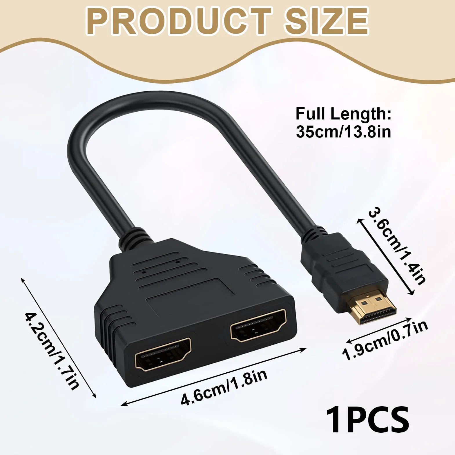 Répartiteur HDM1 2 Sorties Mâle vers Femelle Commutateur 1080P pour HDTV
