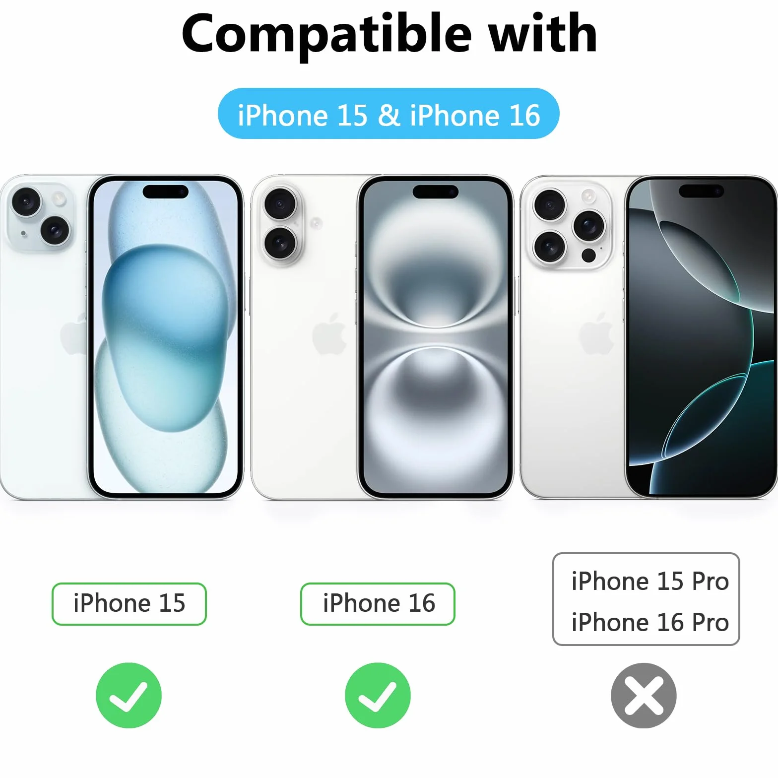 Kit de 3, Verre Trempé Anti-Espion pour iPhone 16, iPhone 15 (6,1 Pouces) Protection écran contre les Rayures - Angle de Confidentialité 28 Degrés Amélioré - Outil d'installation facile inclus (Noir)