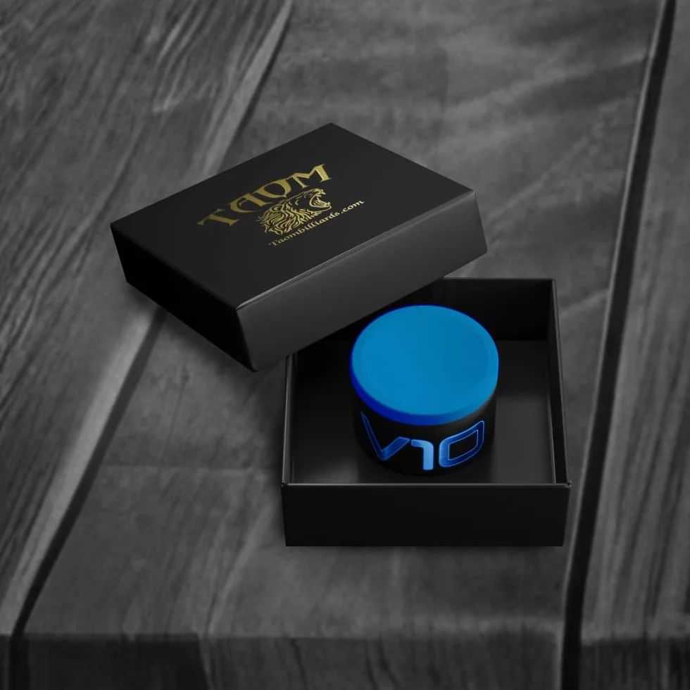 TAOM V10 Queue de billard Craie Bleue Boîte