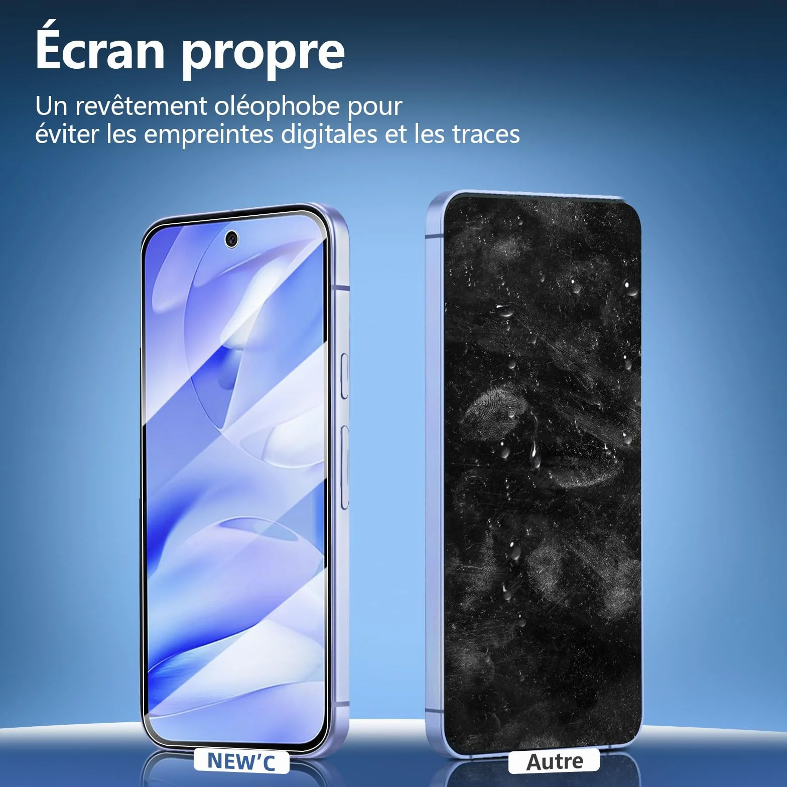 NEW'C Verre Trempé pour Google Pixel 9a Lot de 3, Dureté 9H, Ultra Résistant