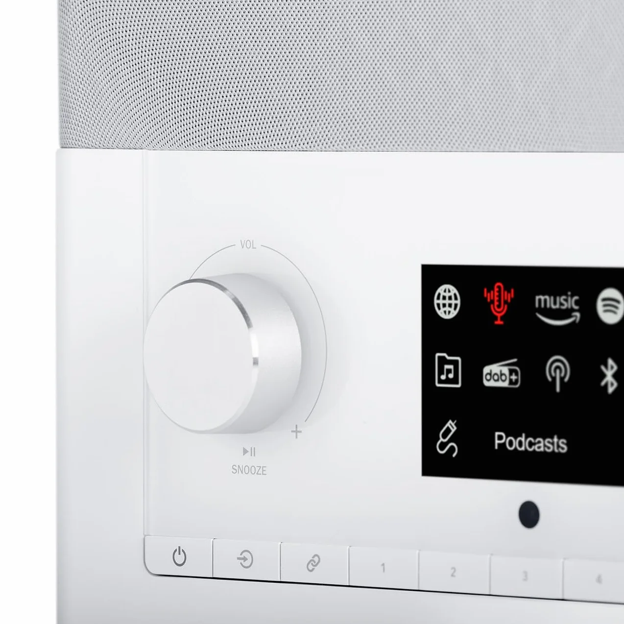 Teufel Radio 3Sixty Enceinte Radio Internet, WiFi et Bluetooth, FM/Dab+, Son à 360 degrés avec subwoofer intégré (Blanc)