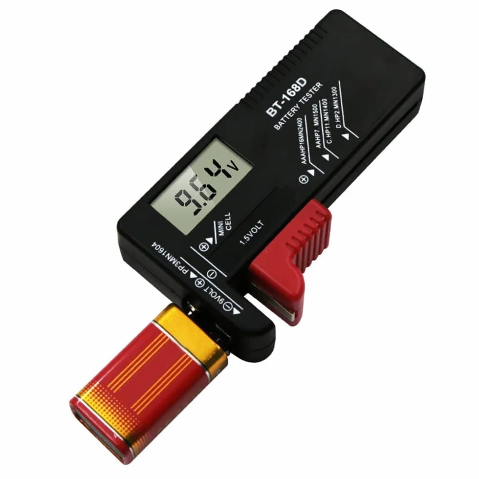 Testeur de Piles Universel BT-168D Numérique pour AA AAA C 9V Bouton