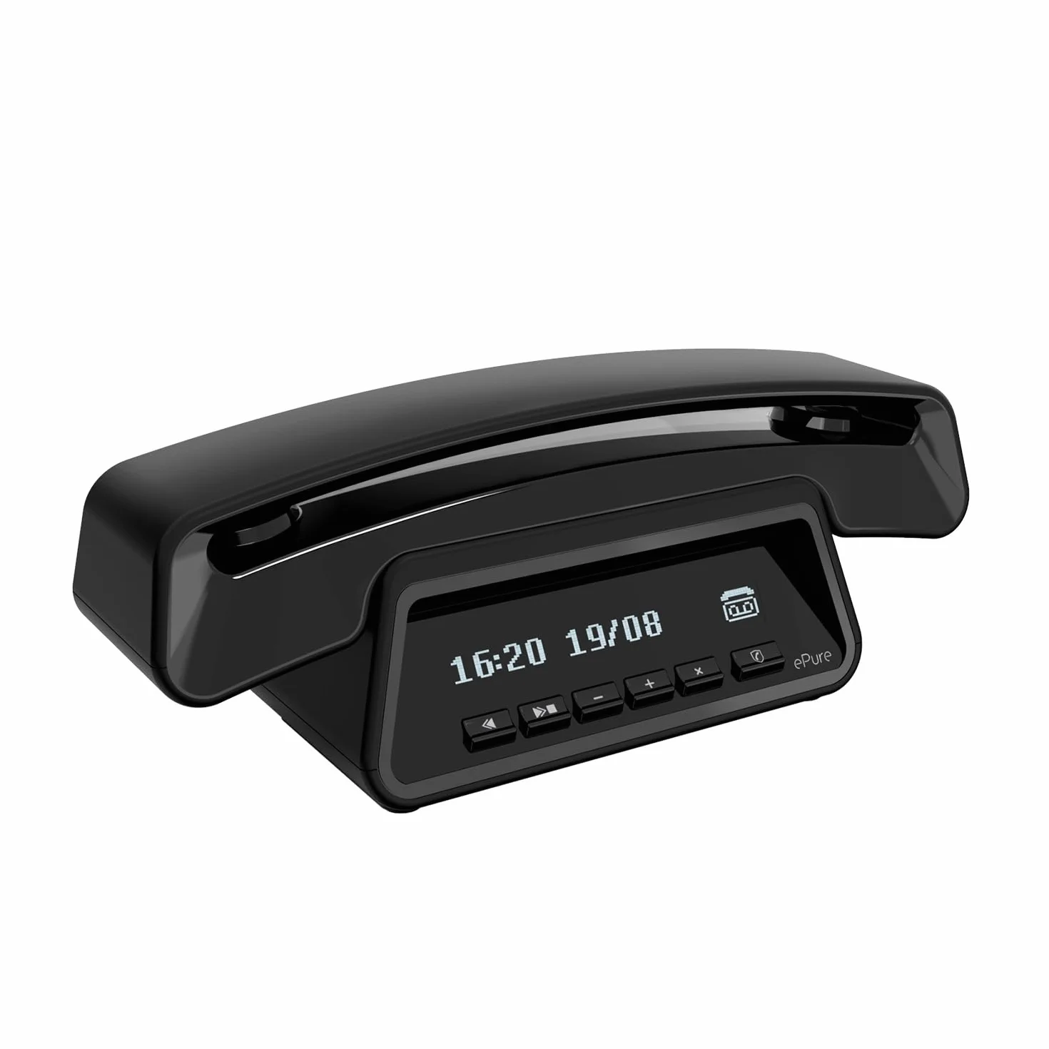 ALCATEL Epure Premium Téléphone Fixe sans Fil DECT avec Répondeur Design Vintage Noir