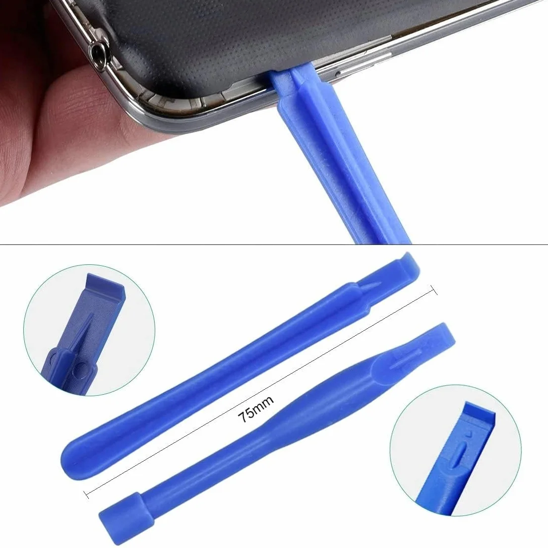 ABMRO Kit de réparation avec 10 outils d'ouverture P2 Pentalobe + Cross + fente + tournevis tri-point Y000 compatible avec iPhone 11 Pro X XS XR 8 Plus 7 6S 6 SE 5S Apple Watch