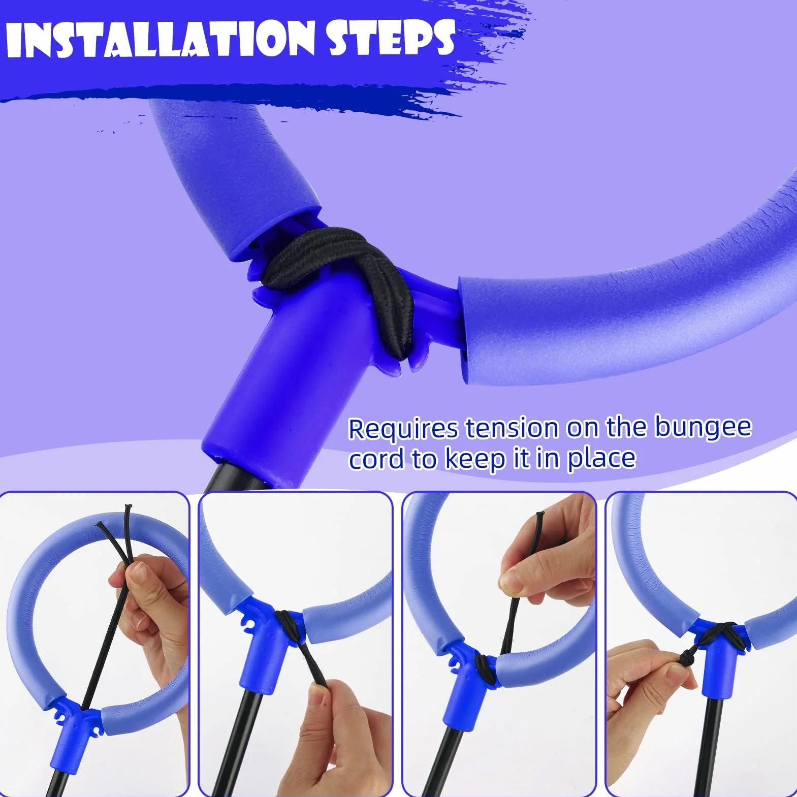 Boule de saut clignotante pliable pour enfants et adultes, jouet de sport de plein air bleu