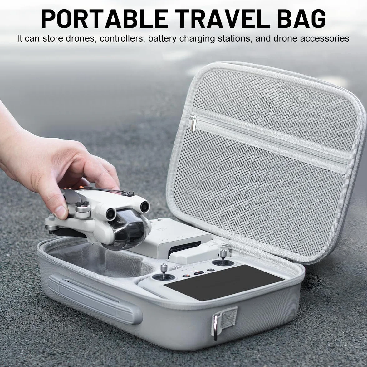 Drone Étui Portable pour DJI Mini 3/3 Pro/4 Pro, Imperméable Rangement Sac pour RC Contrôleur et Accessoires