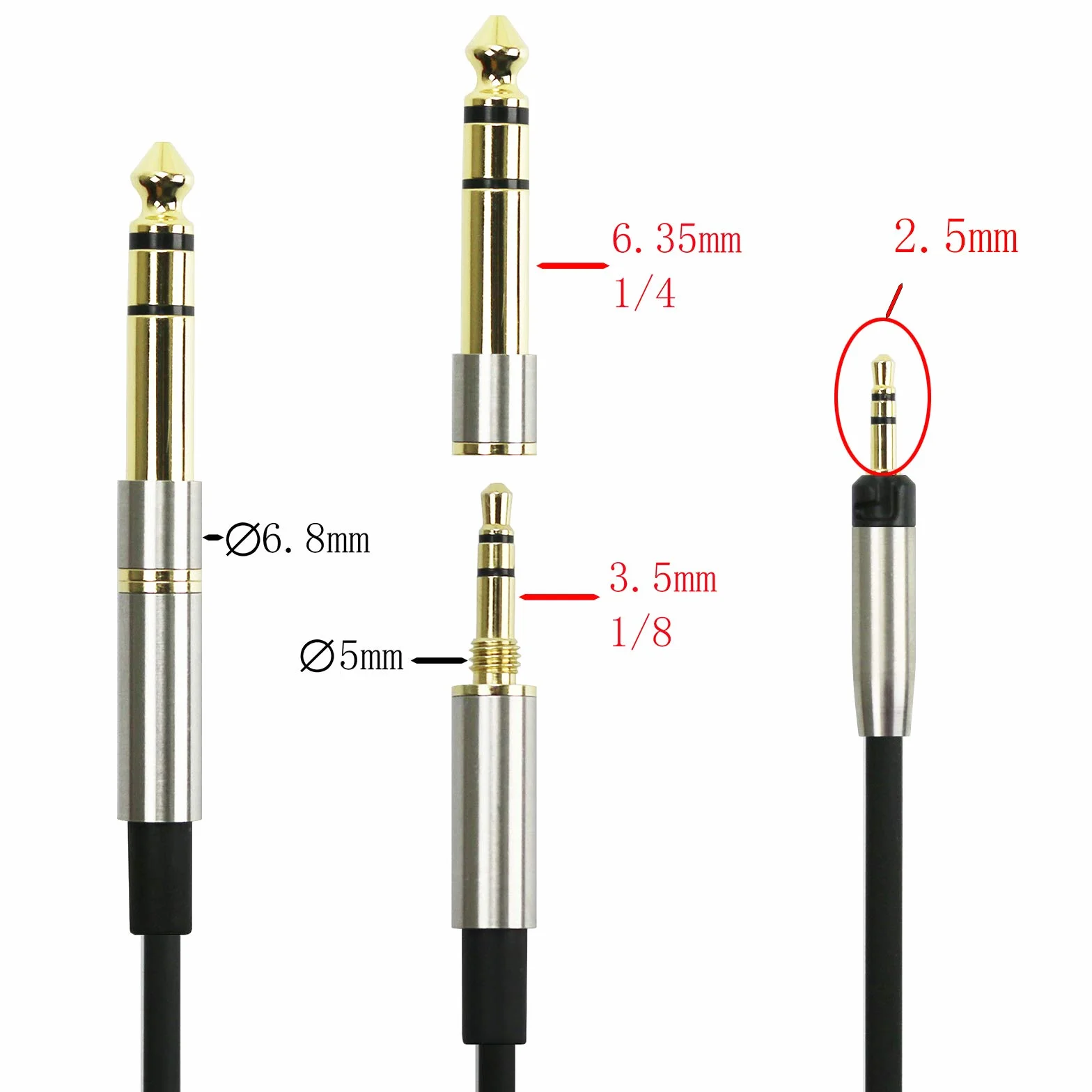 Câble audio de rechange 1,5 m pour Audio Technica ATH-M50x ATH-M40x ATH-M70x