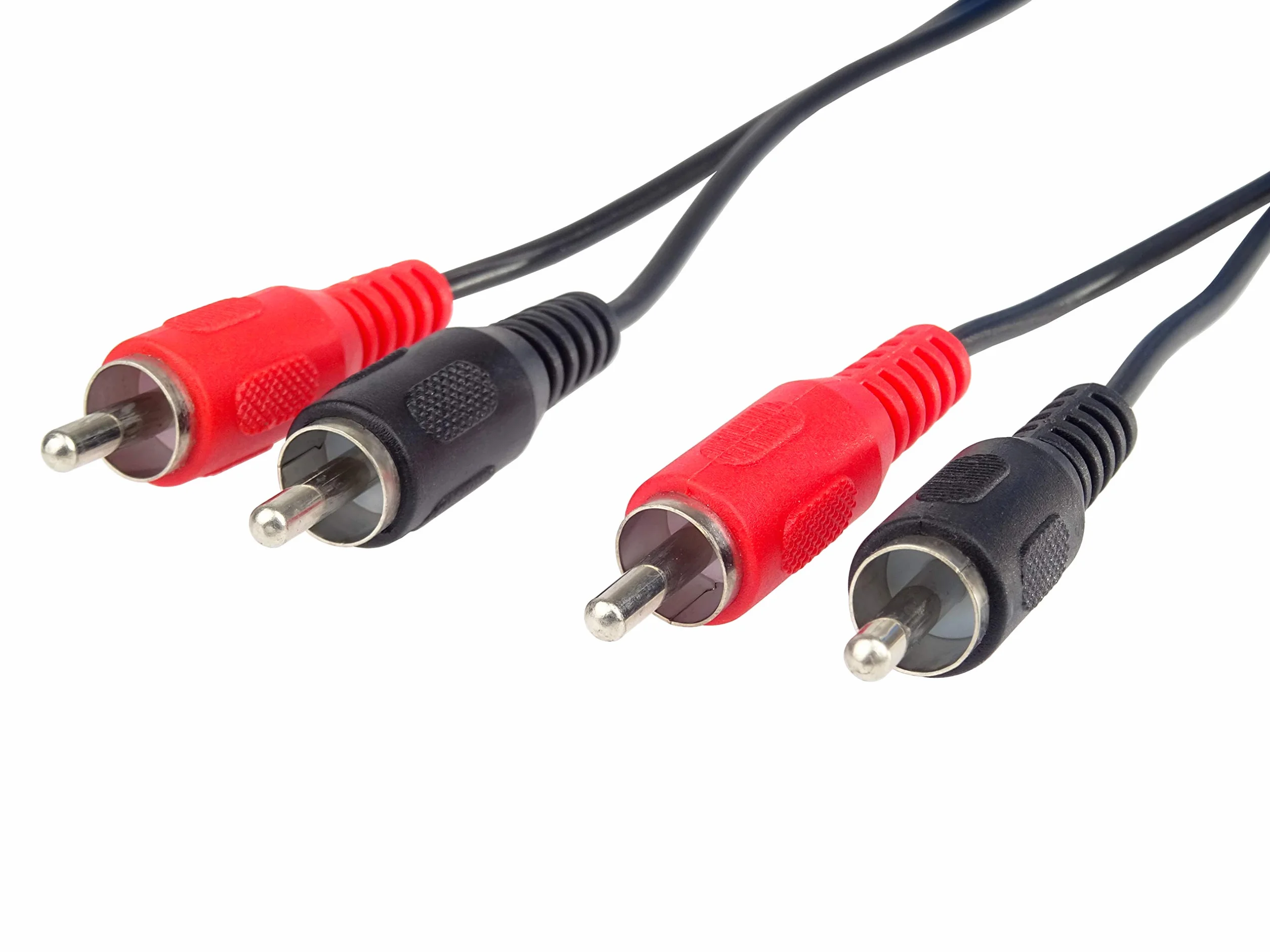 PremiumCord Câble RCA 2m, 2X Fiche vers 2X Fiche, Câble de Connexion Audio Vidéo, Stéréo, pour TV, Téléphones Portables, Mp3, HiFi, Couleur Noir