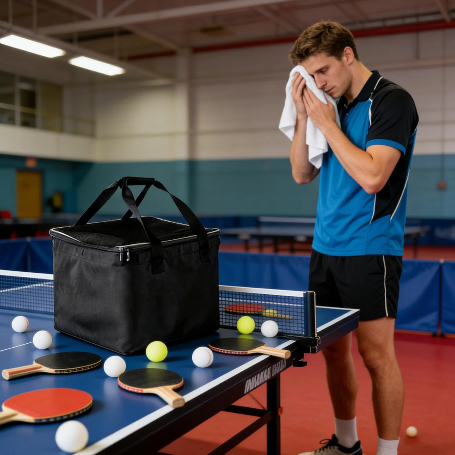 Sac de tennis grande capacité pliable, bac à balles portable pour ramassage rapide, organisateur d'entraînement intérieur extérieur, résistant