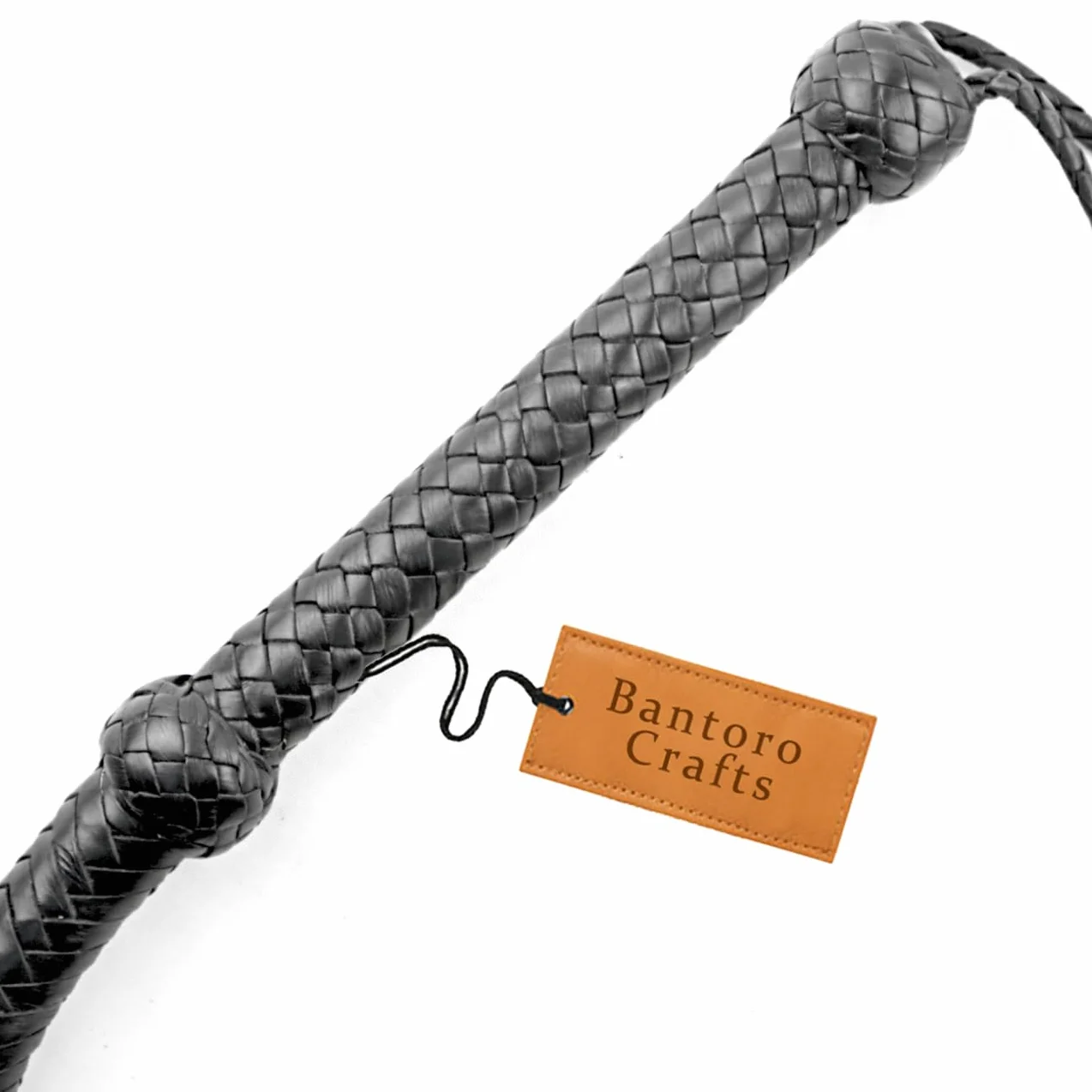 Fouet en Cuir véritable Cravache 3-8 Pieds 0,9-2,4 mètres 12 Tresses Brins Cuir tressé Fouet craquant Fort Equitation