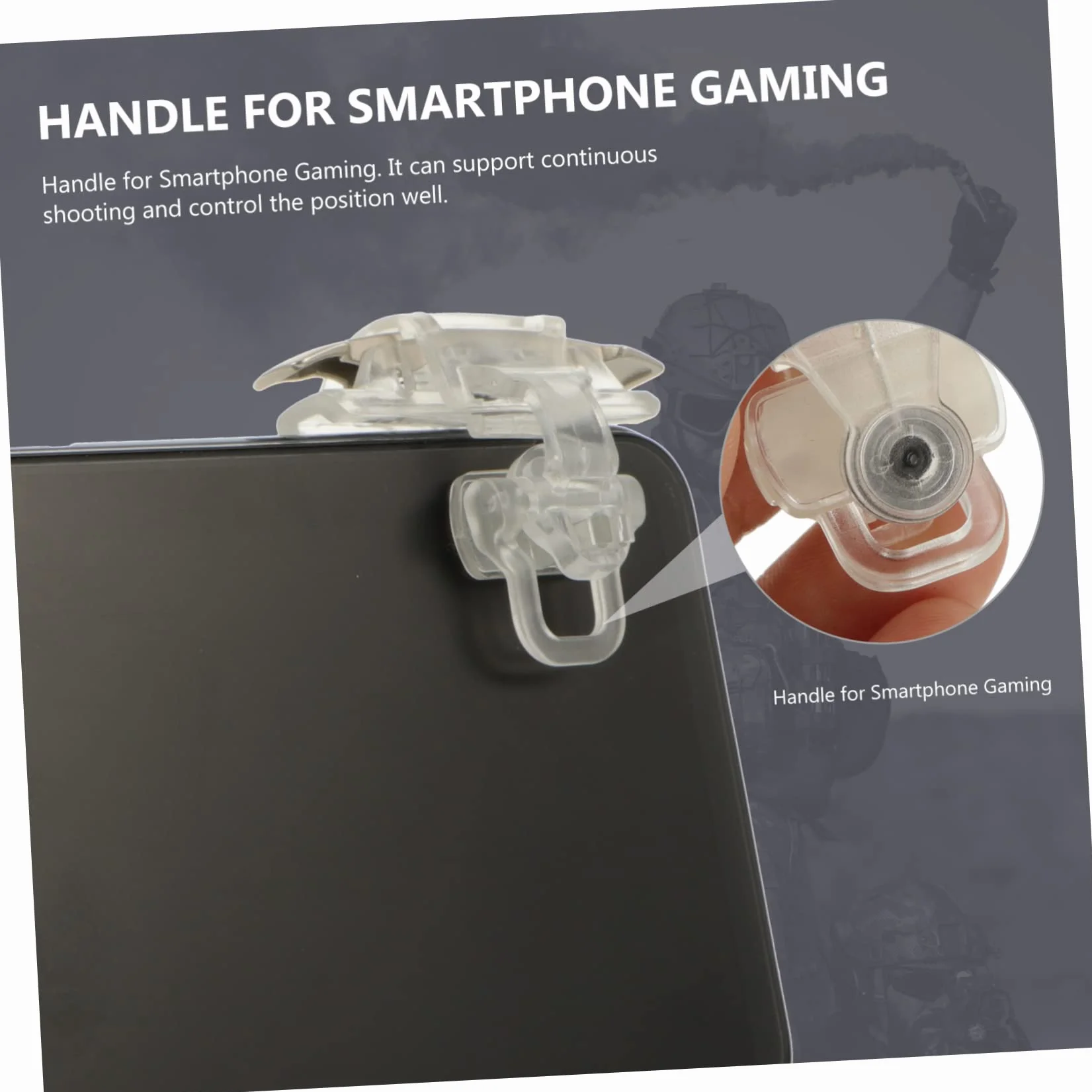 Manette De Jeu pour Smartphone Tirs, Déclencheur Mobile, Accessoire Transparent, Pince Réglable, Compatible Téléphone Portable, Jeu Shooting, Ensemble 2 Pièces