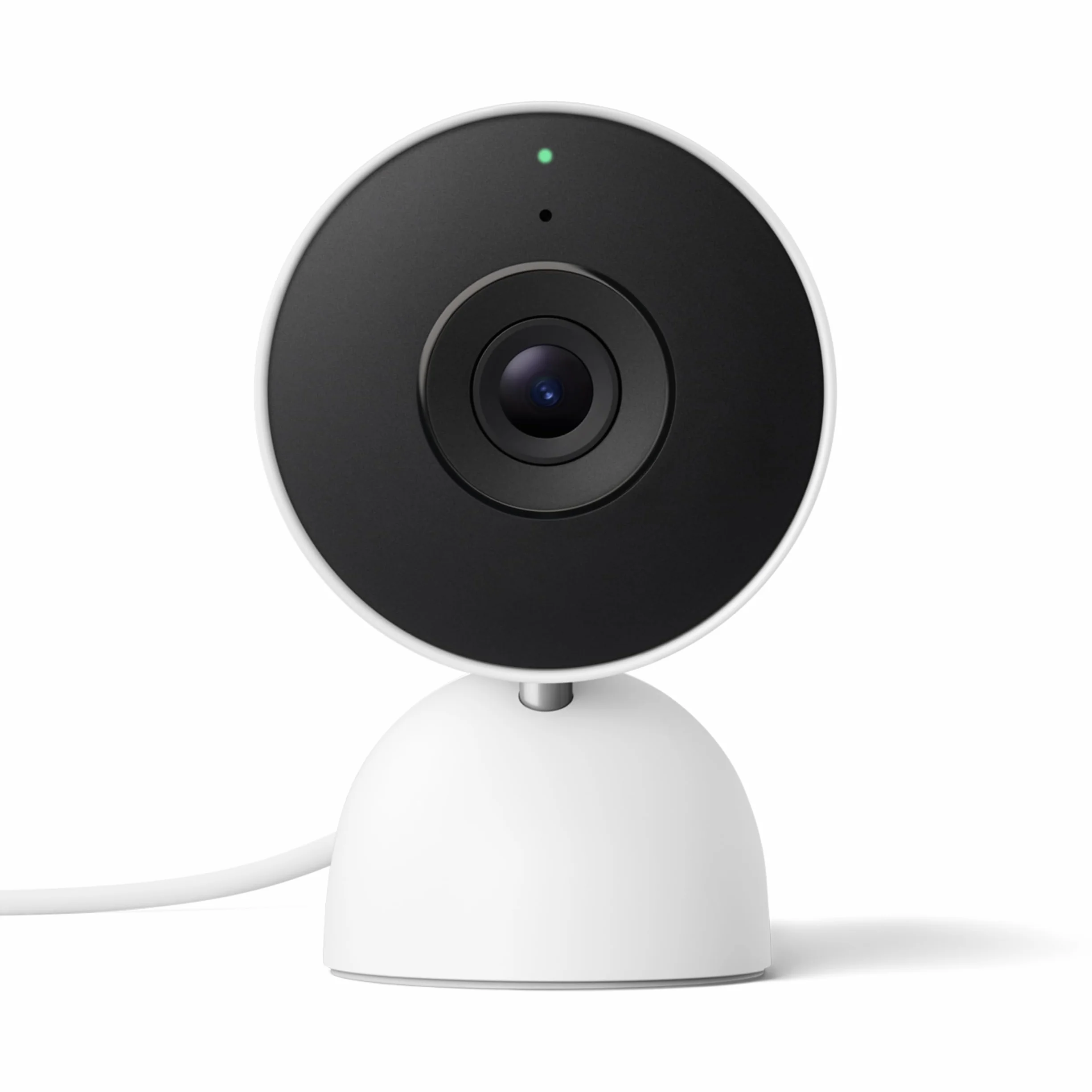 Google Nest Cam Intérieur (Filaire, 3e génération) - Caméra de sécurité intérieure avec vidéo 2K - Fonctionne avec Google Home - Neige