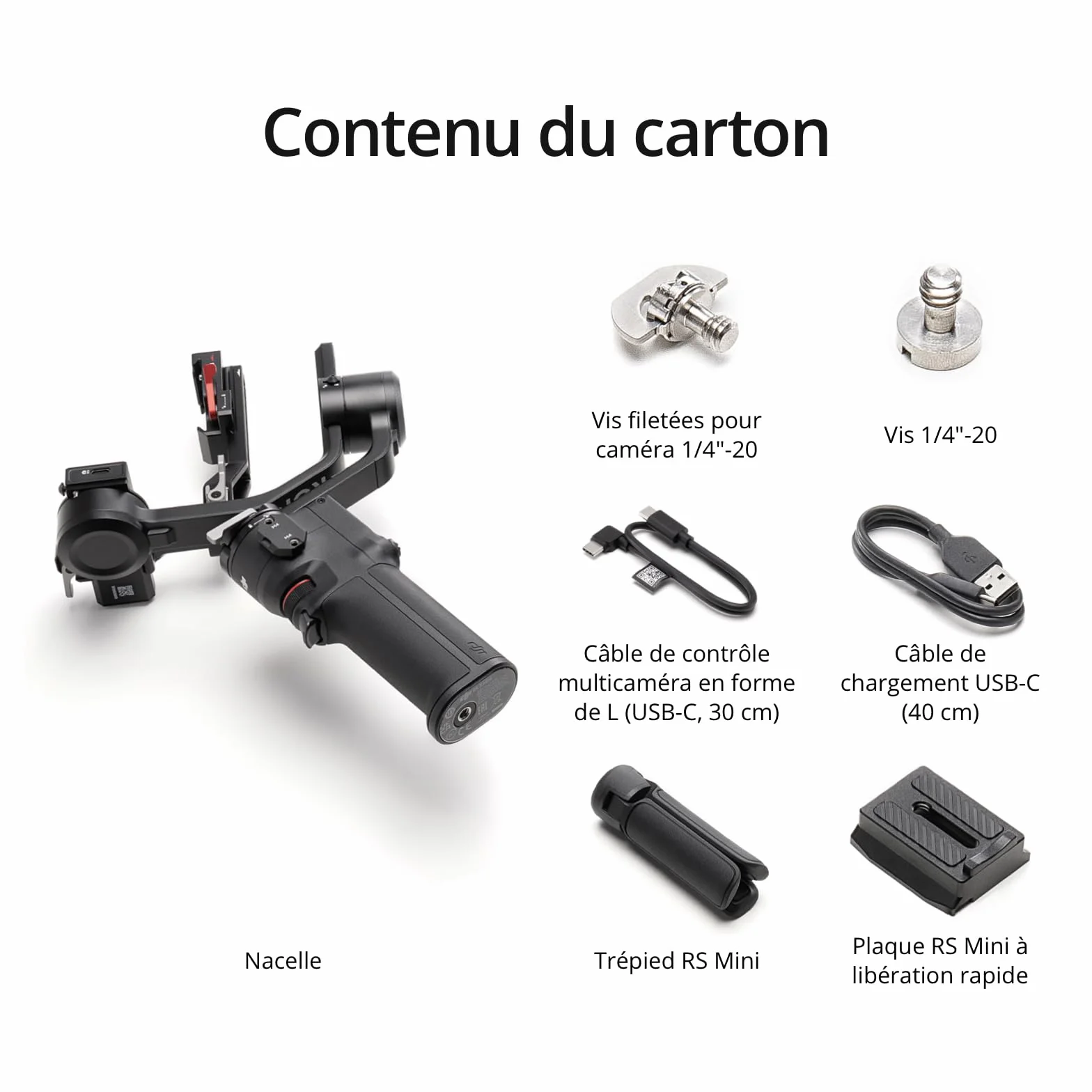 DJI RS 3 Mini, stabilisateur léger à nacelle 3 Axes pour Canon/Sony/Panasonic/Nikon/Fujifilm, Charge utile recommandée de 2 kg, contrôle obturateur par Bluetooth, Prise de Vue Verticale Native