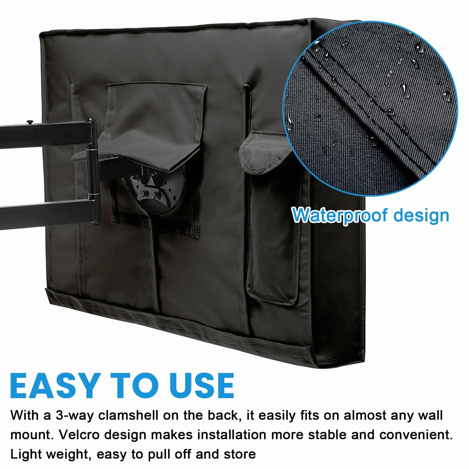 Housse de protection d'écran pour TV 40-42 pouces Oxford 210D étanche universel