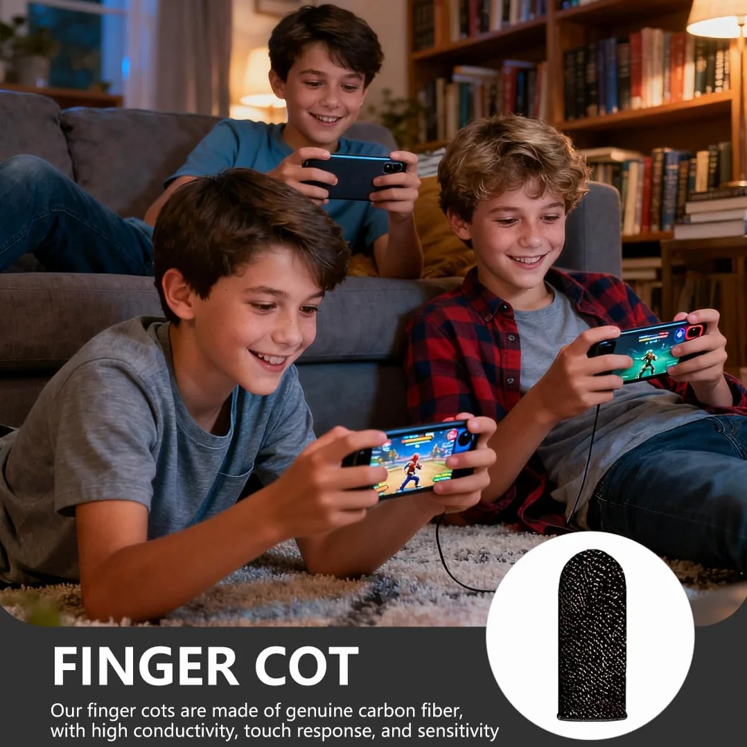 20 pièces Manchons de Doigt pour Gaming Mobile, Protection de Pouce Anti-Transpiration, Gants pour Écran Tactile Jeu Mobile
