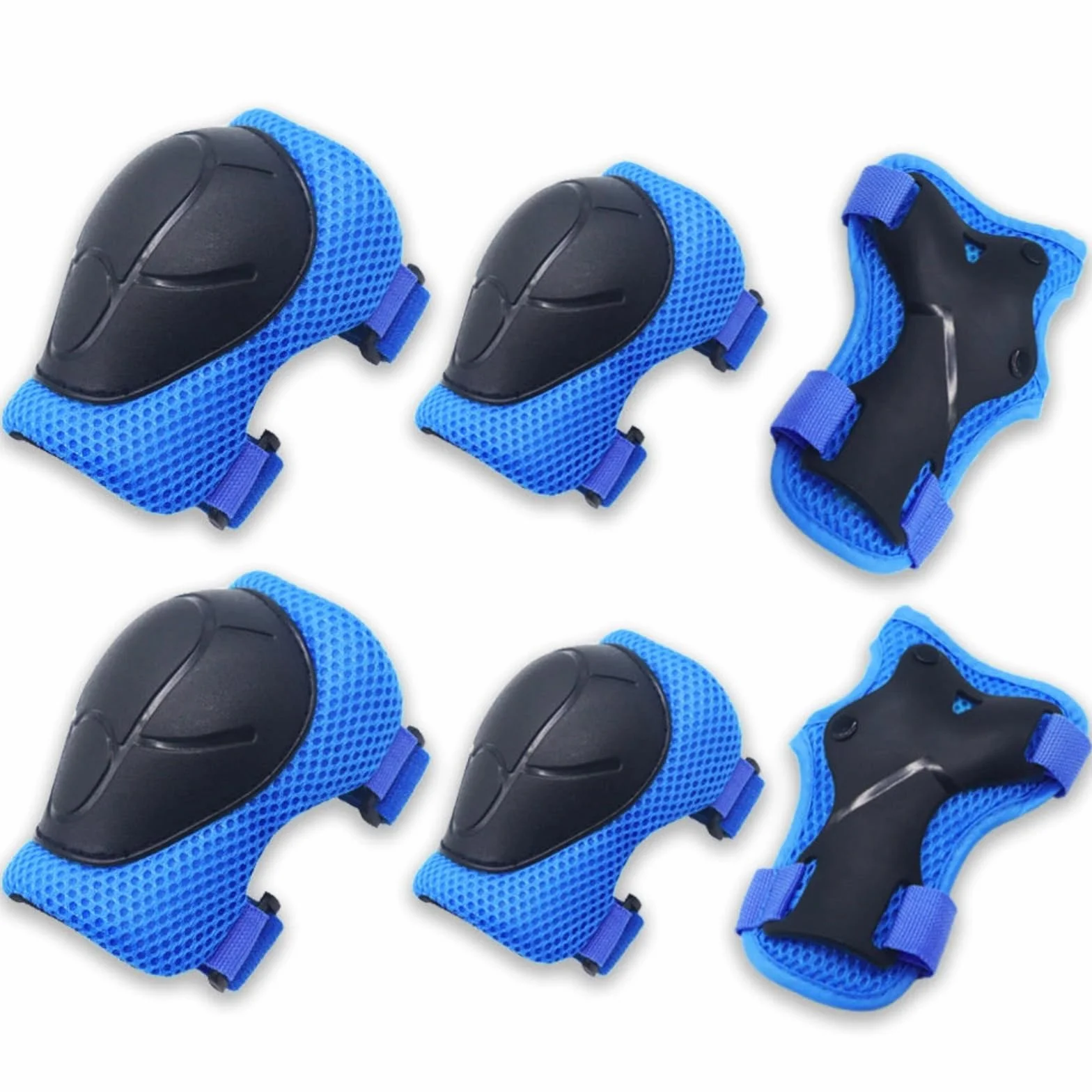 Genouillère Enfant Roller 6 en 1 Protection Skateboard Velo avec Coudières et Protèges-Poignets