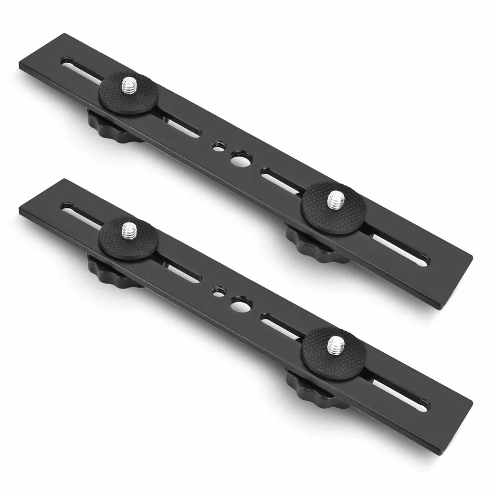 UTEBIT 2 Pcs Bracket Flash 20,5cm Support Extension Double Flash de Vis 1/4 Support Flash Studio en Alliage Aluminium Charge Maximale de 5kg pour Appareil Photo Trépied Monopode Microphone Lumière LED