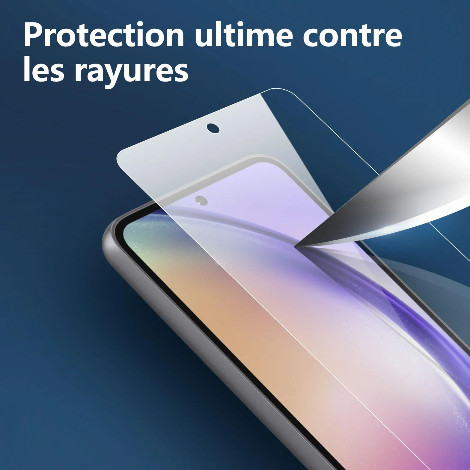 NEW'C Lot de 3, Verre Trempé pour Samsung Galaxy A54 5G, Film Protection écran efficace contre les Rayures - sans Bulles - Ultra Résistant (0,33mm HD Ultra Transparent) Dureté 9H Glass