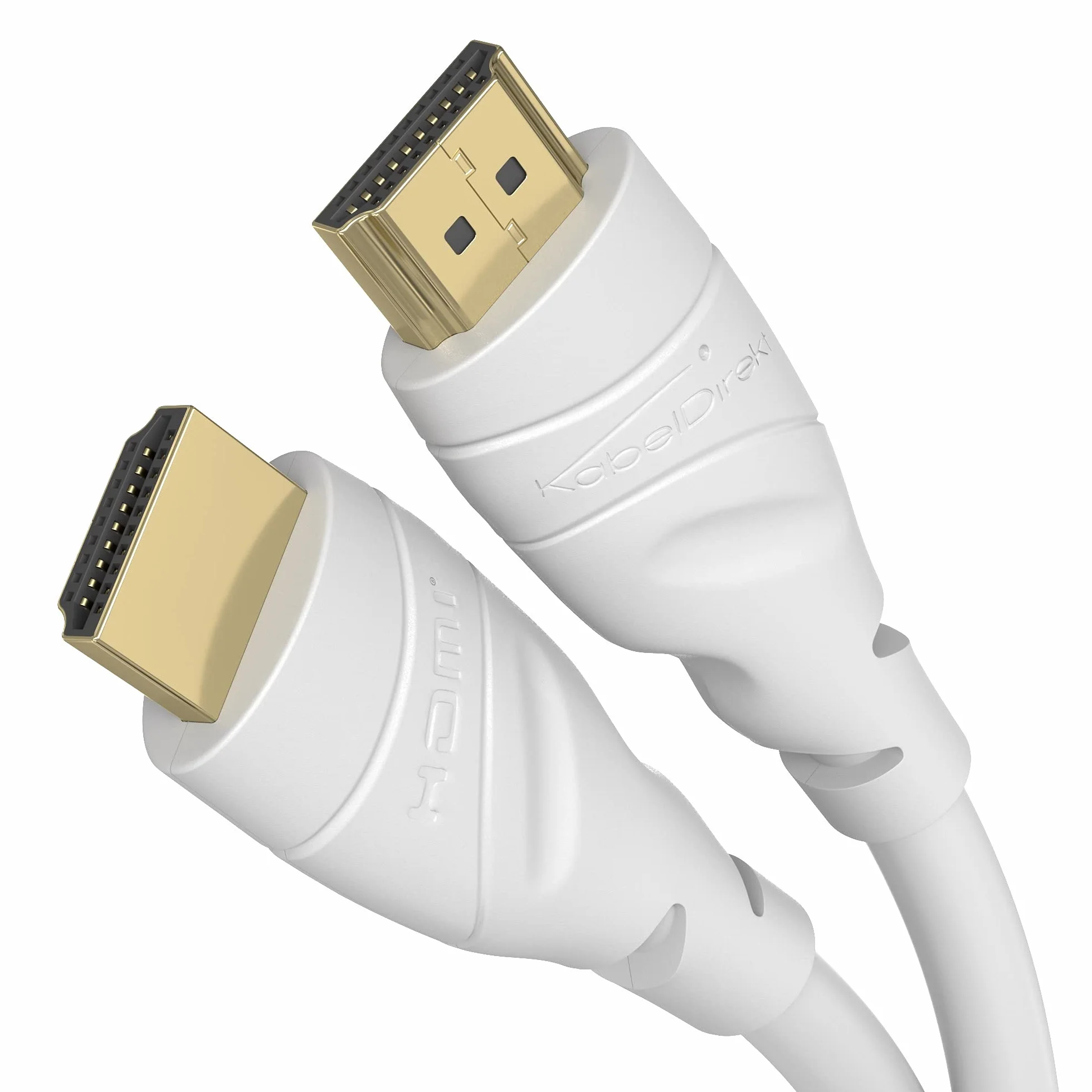 KabelDirekt Câble HDMI 4K 10 m HDMI 2.0 High Speed avec Ethernet 4K@60Hz blanc