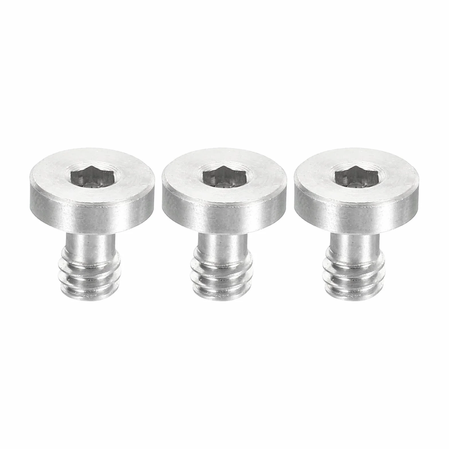 PATIKIL 1/4"-20 Fil 13mm Longueur Caméra Rapide Libération Vis Trépied Vis, 3 Paquet Acier INOX Hexagon Fente Vis pour DSLR Caméra Appareillage Accessoires, Argent