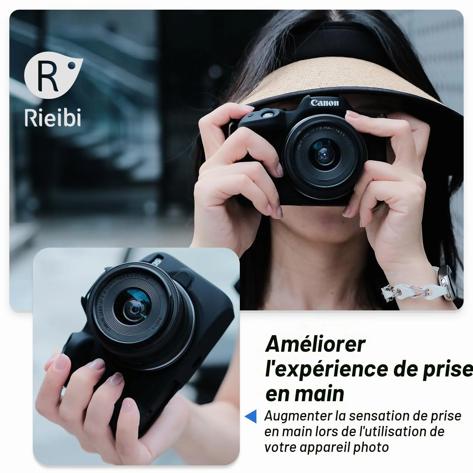 Étui de Protection en Silicone Souple pour Canon EOS R50, Léger, Noir