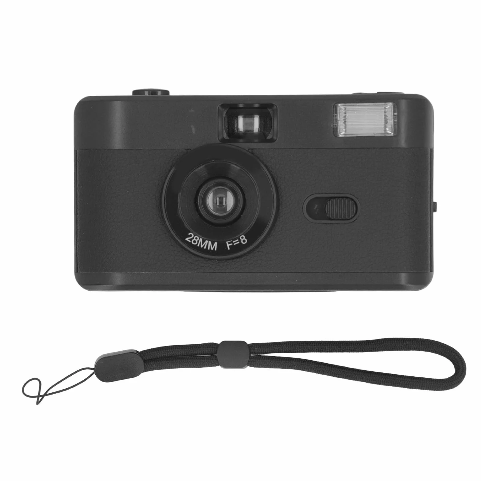 Appareil Photo à Film, Appareil Photo à Film Réutilisable sans Mise au Point 35 Mm avec Objectif 28 Mm F/8, Appareil Photo à Film Analogique 35 Mm avec Flash intégré, Léger et
