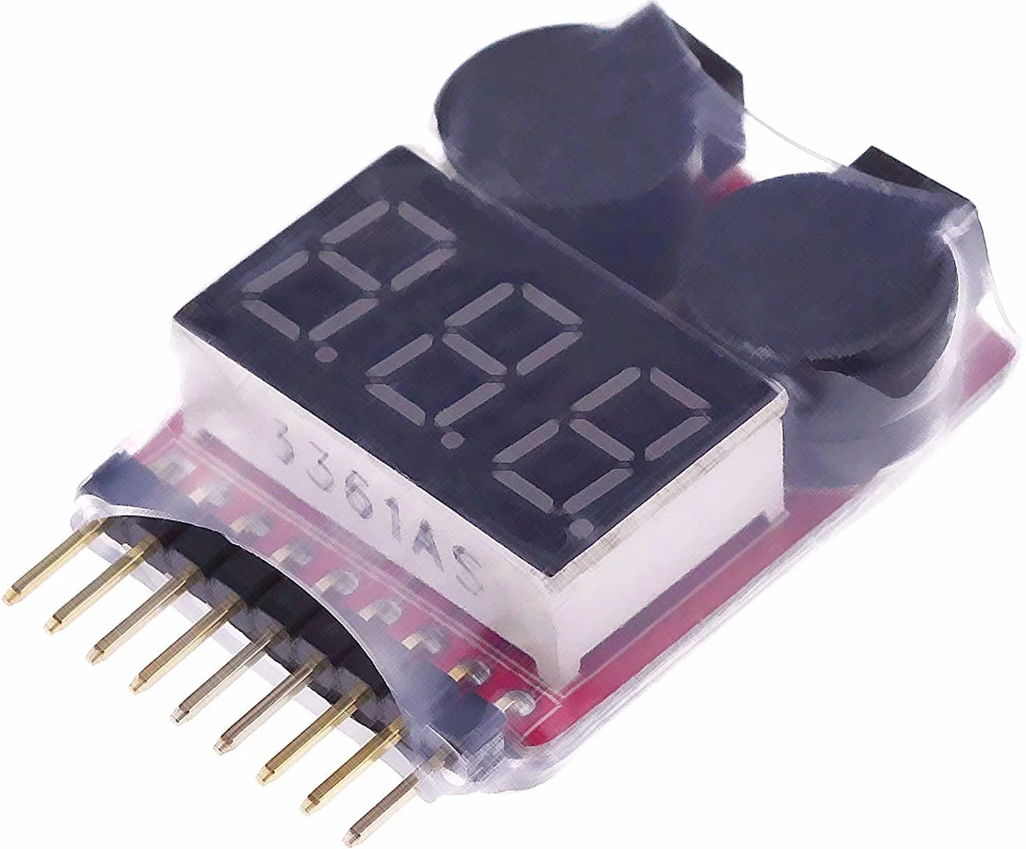 ARCELI RC 1-8s Lipo Testeur de Batterie Moniteur Sonnerie Basse Tension Alarme Vérificateur de Tension avec Indicateur LED pour Lipo Life LiMn Batterie Li-ION (2PCS)
