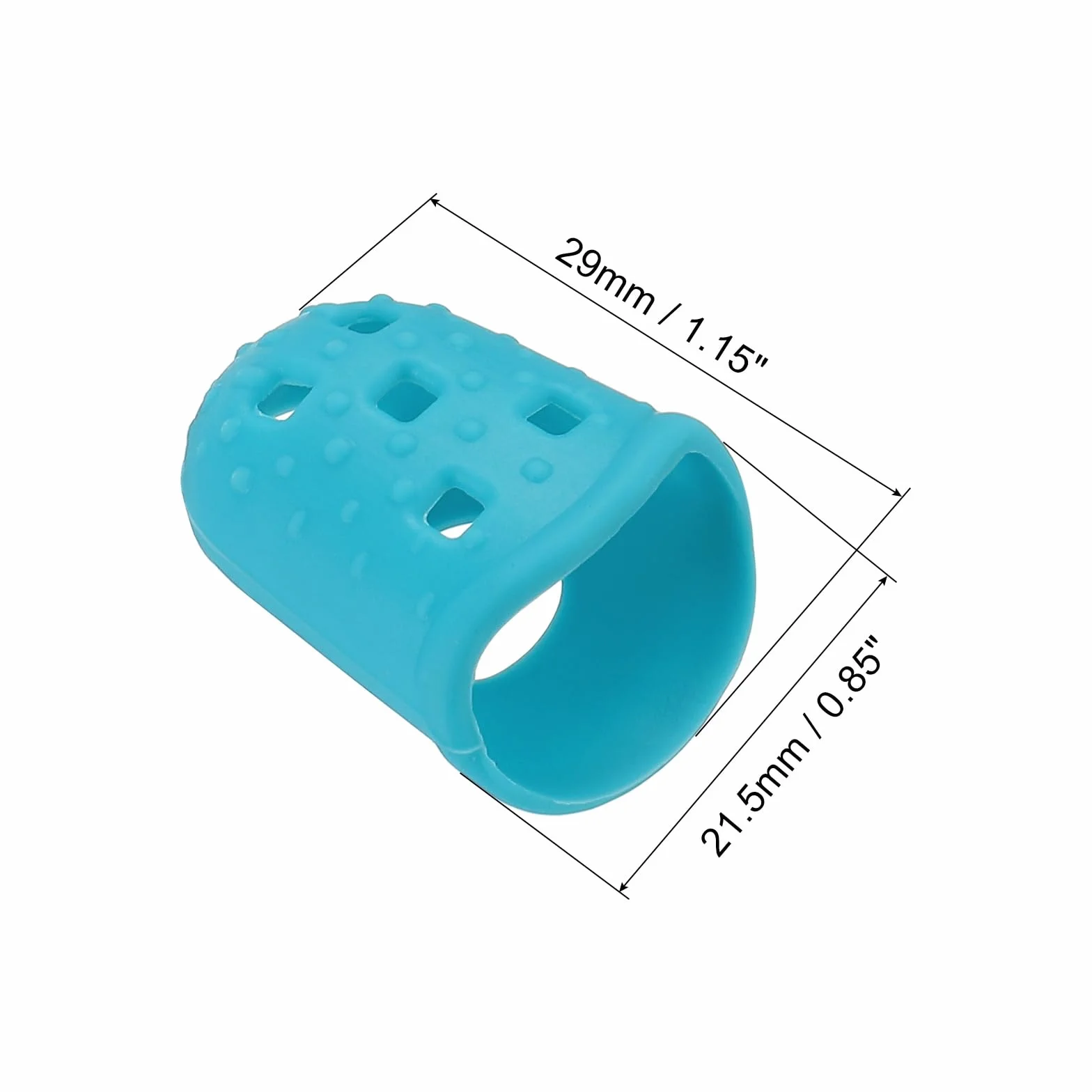 PATIKIL Antidérapant Embouts de Doigts 29mm Silicone Protection pour Triage Couture Guitare, 20 pcs, Clair Bleu