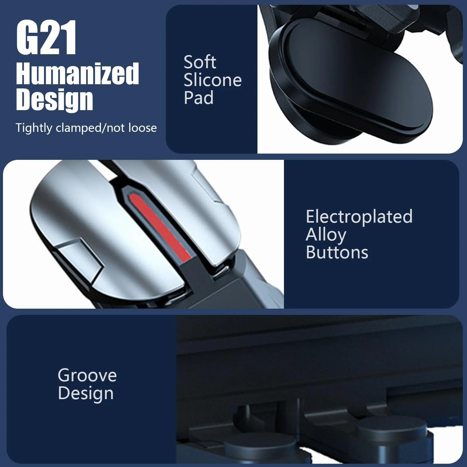 Déclencheurs De Jeu pour Téléphones, Contrôleur De Jeu Gachette, Déclencheur De Contrôleur De Jeu, L1R1 Manette De Jeu pour PU-BG Téléphone Intelligent, Manettes De Contrôleur Sensibles