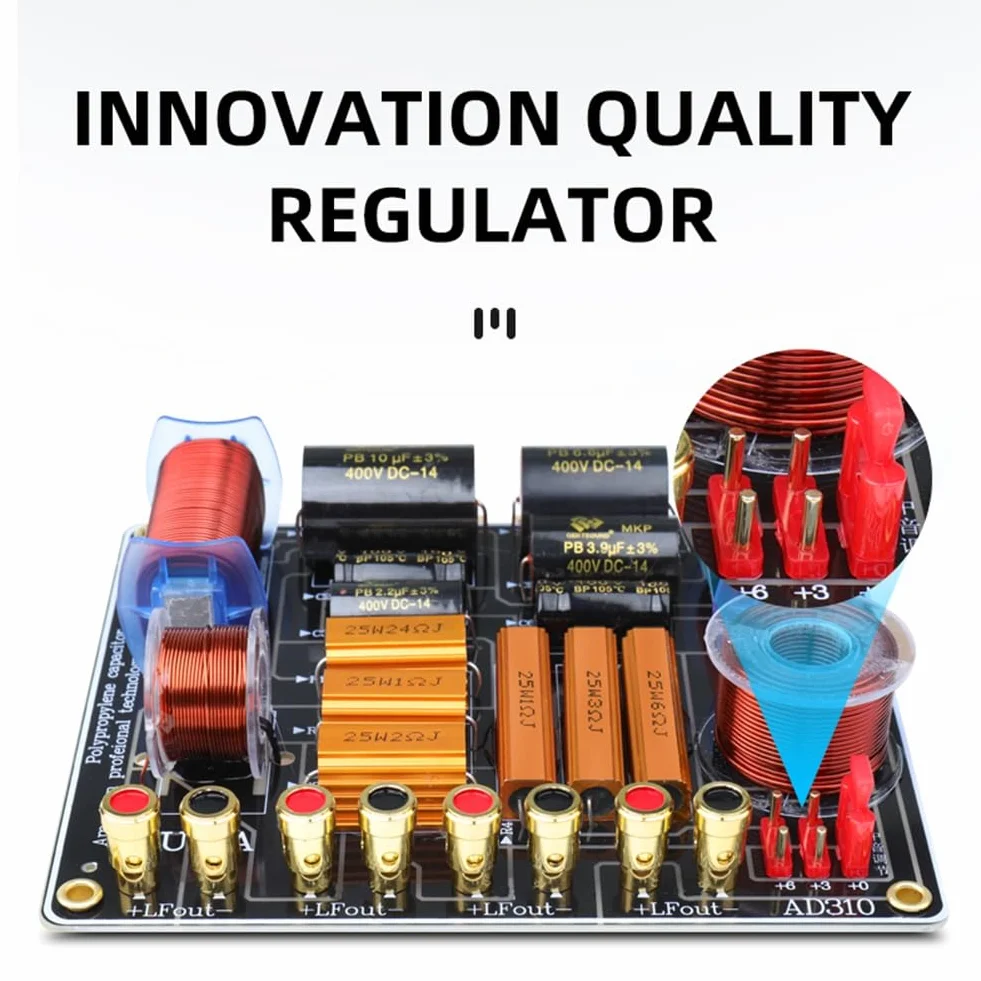 Haut-Parleur Professionnel à Trois Voies 450 W Répartiteur 750 Hz/5 000 Hz Filtre Croisé Audio Scène Home Cinéma