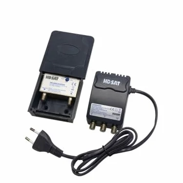 Kit Preamplificateur de Mat 5G TNT UHF + Alim 12V 2 Sorties - Gain 38dB Réglable - Amplificat
