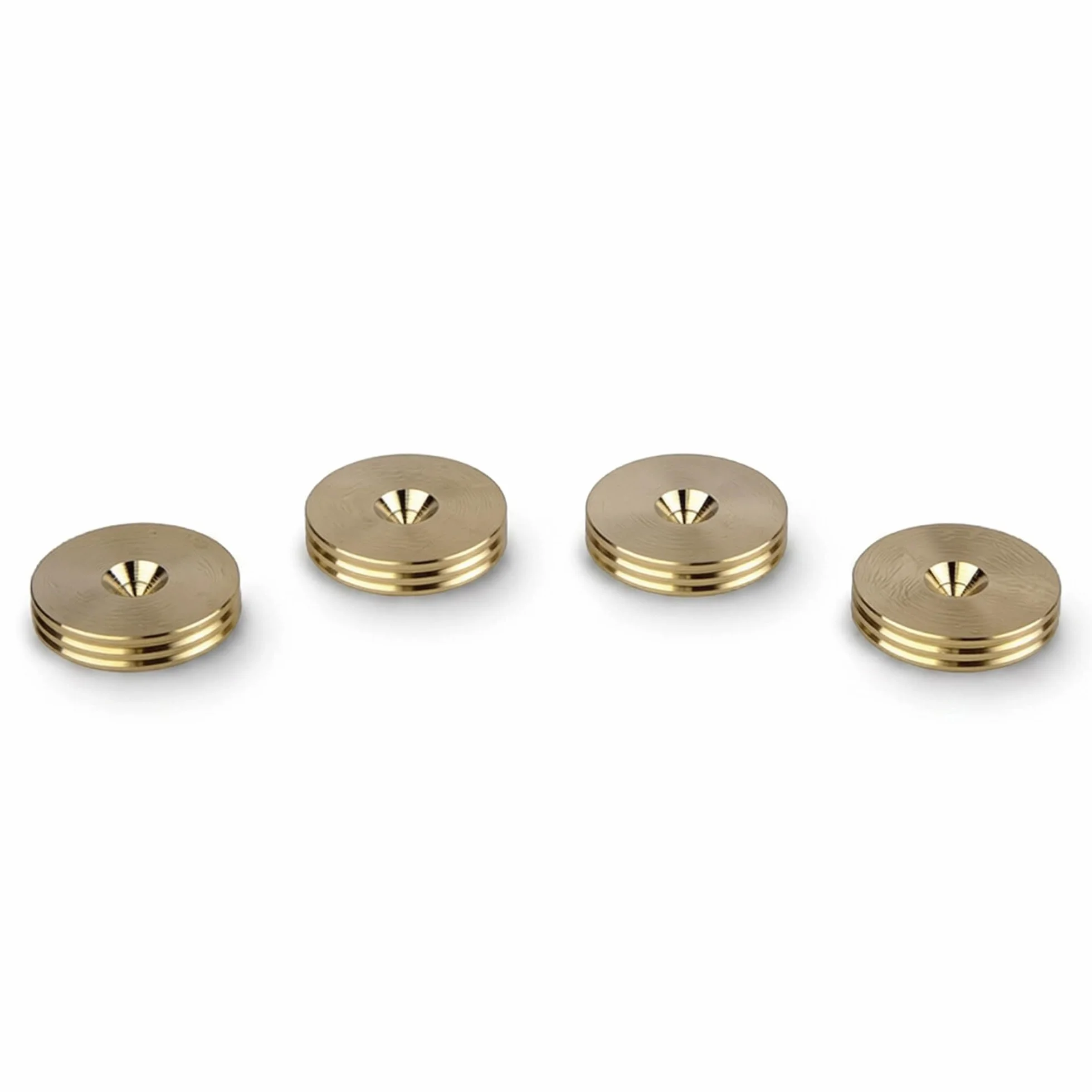 Laiton Haut-Parleur Contre-Pointes Coussinets Mince 20mm DIA - Lot de 4