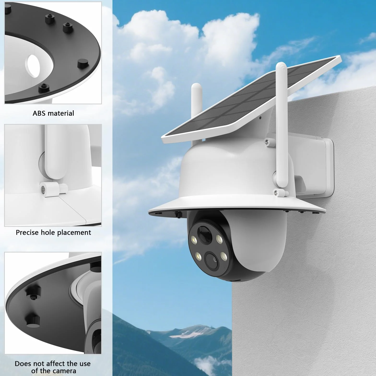 Protection contre la pluie pour caméra de surveillance AOSU 2K/3MP Batterie solaire extérieure (C9C2CA11) (C9C3CA11) – Couvercle de caméra extérieure, protection solaire, accessoire de caméra