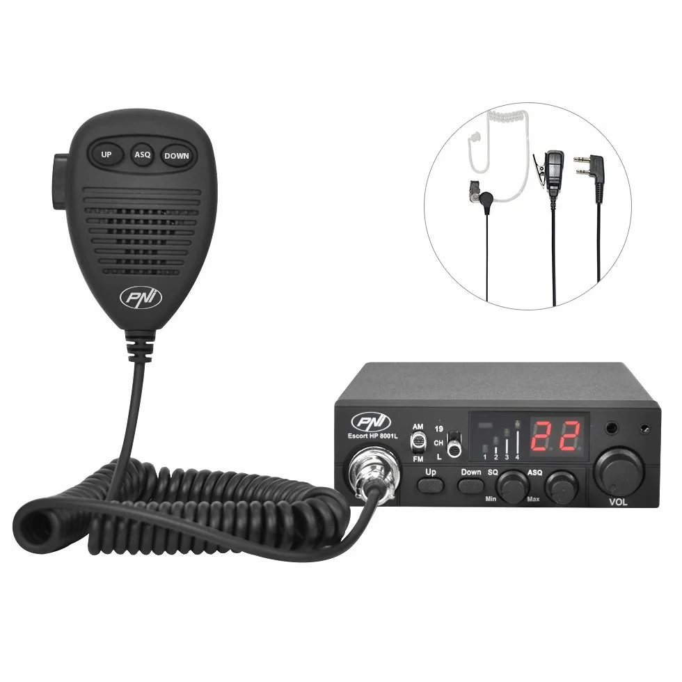 PNI Escort HP 8001L émetteur-récepteur 4W ASQ réglable avec écouteur HS81L