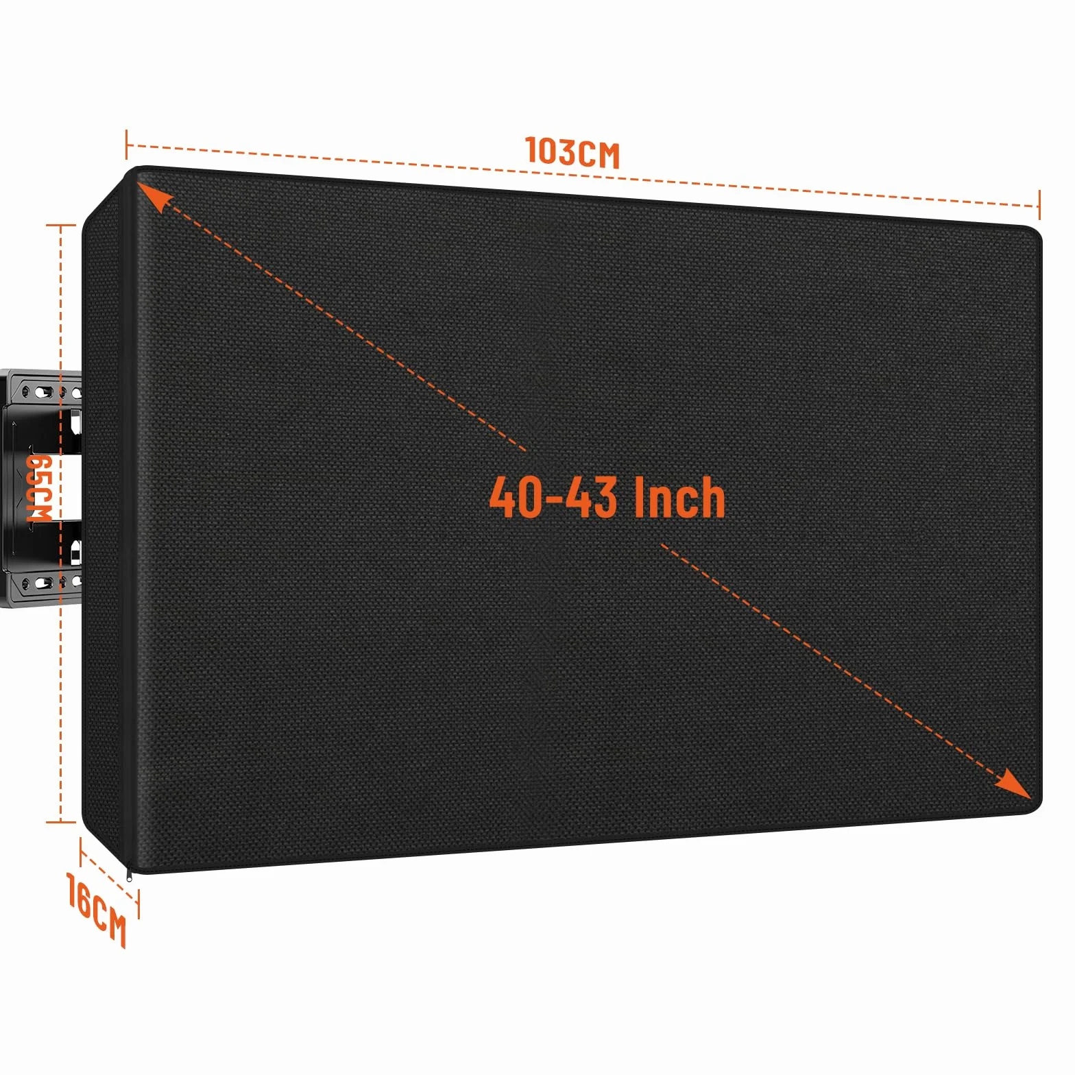 Housse de Protection pour TV d'Extérieur 40-43 Pouces, Tissu Oxford 600D, Étanche, Anti-Poussière
