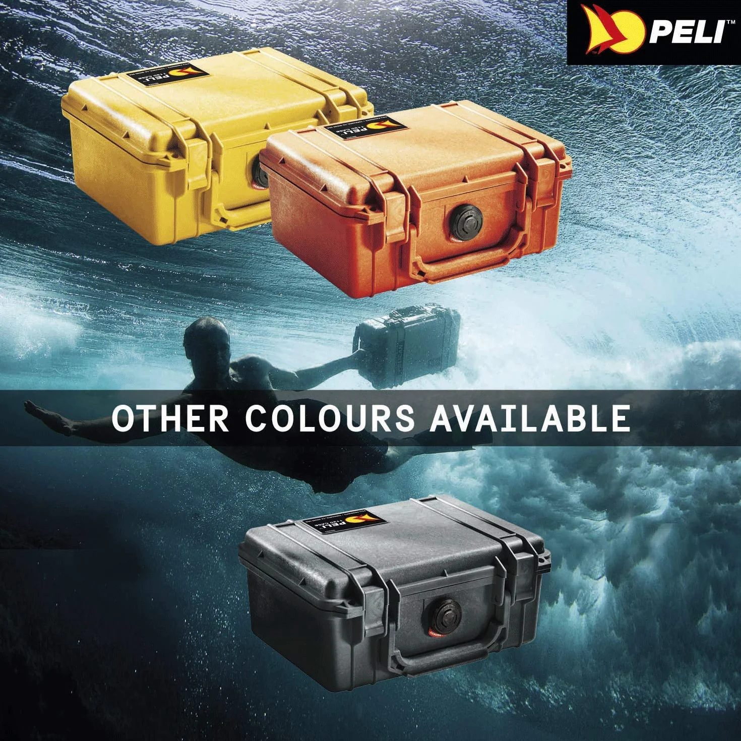 PELI 1120 Valise de Protection étanche pour Les Instruments électroniques, IP67 étanche à l'eau, capacité de 2L, fabriquée aux États-Unis, avec Insert en Mousse Personnalisable, Couleur: Orange